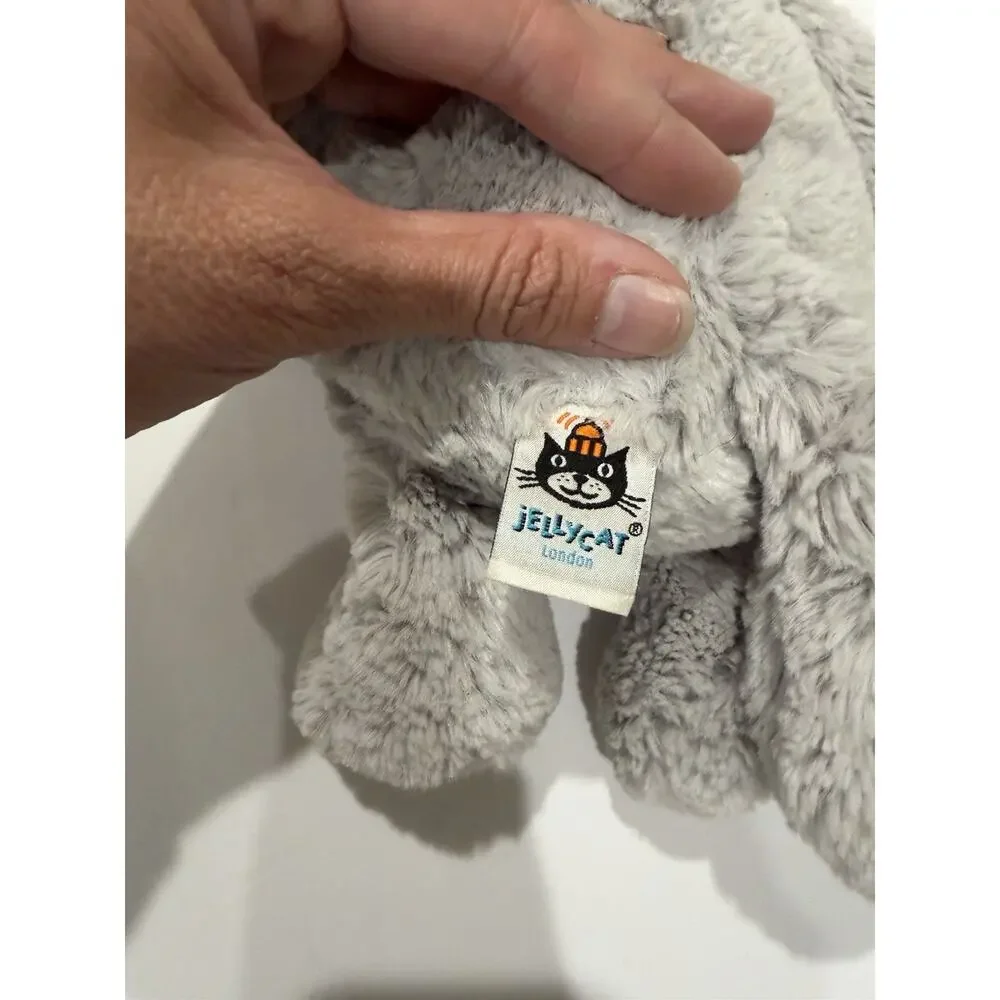 Jellycat Bashful Kitty Grey Stuffed Animal - Retired